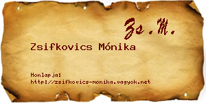 Zsifkovics Mónika névjegykártya