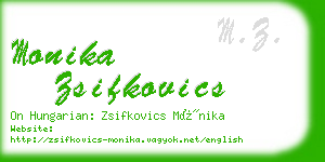 monika zsifkovics business card